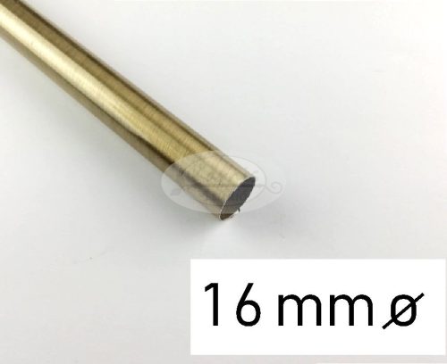 Óarany színű fém karnisrúd 16 mm átmérőjű - 120 cm