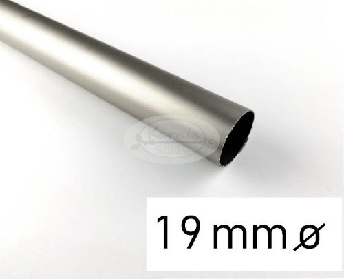 Nikkel-matt színű fém karnisrúd 19 mm átmérőjű - 200 cm