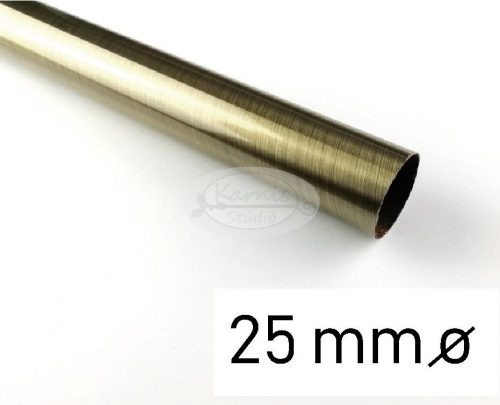 Óarany színű fém karnisrúd 25 mm átmérőjű - 160 cm