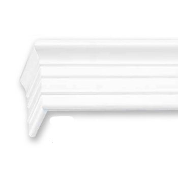   Klassik 2 sínes fehér színű előlapos fa karnis oldalfalra