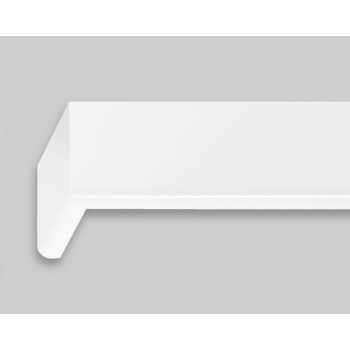   Semisoft 2 sínes fehér színű előlapos fa karnis oldalfalra