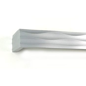   Vulcano 2 sínes ezüst színű előlapos fa karnis oldalfalra