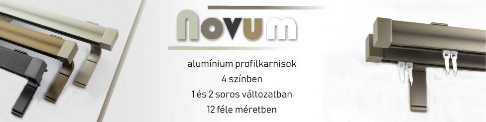 Novum alumínium profilkarnisok 4 féle színben 12 féle méretben - www.karnisstudio.hu